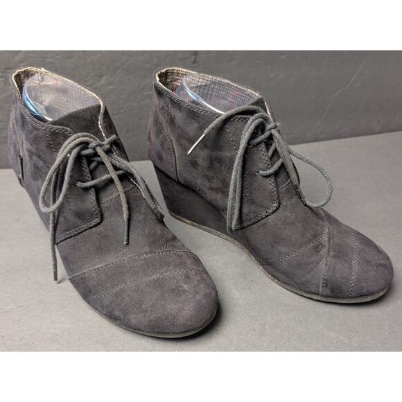 Route 66 Wedge Ankle Boots WOMENS SIZE 9M Tadi Black Faux Suede 2.75" Heel Comfy - Picture 3 of 11